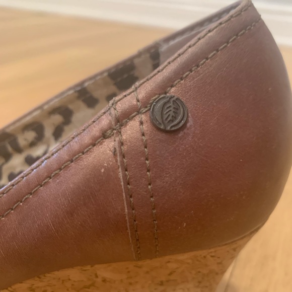 Nurture Peep Toe Metallic Cork Wedges - Picture 14 of 14